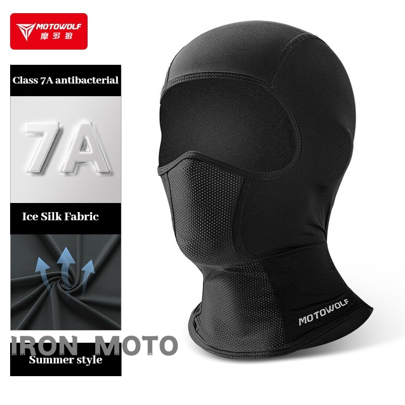 Running Gear Satisfy - Motowolf 夏サイクリングキャップアイスシルク通気性抗 UV 目出し帽男性女性フルフェイスマスクオートバイランニングクールスポーツギア