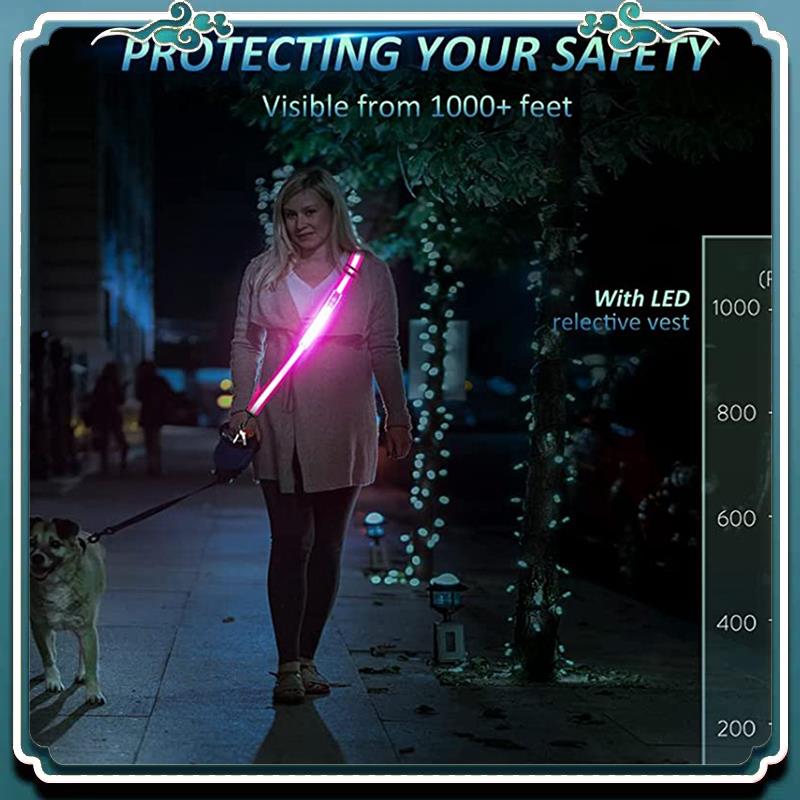 Running Gear At Night - 信頼性の高い LED 反射ベルトウォーキングギア、夜間ウォーカー用安全ライト、安全充電式反射ランニングギア