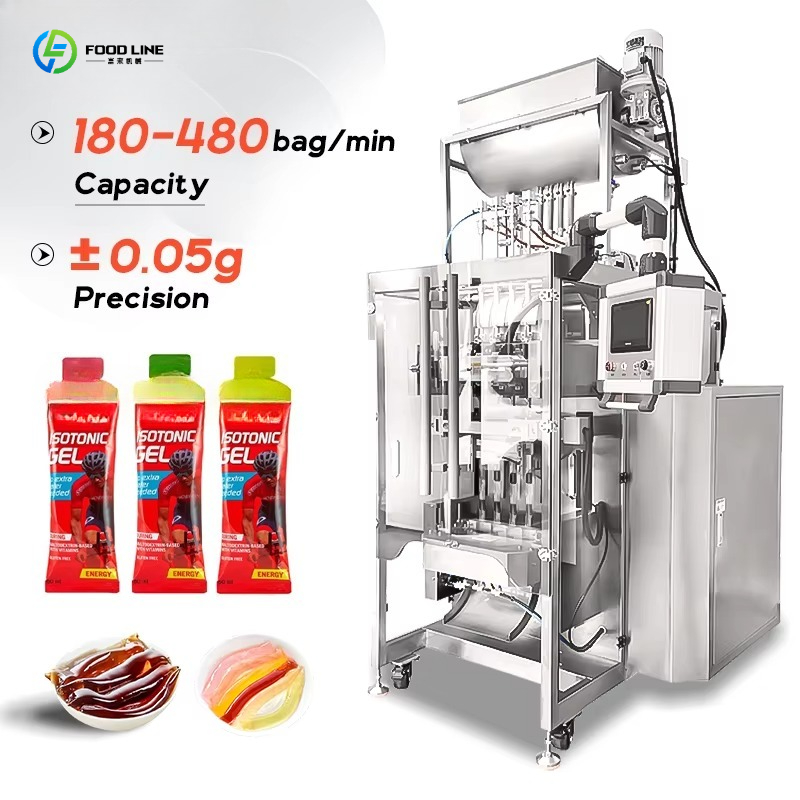 Energy Gel Pack - 自動多列異形サシェ袋ゼリースティック液体スポーツエナジージェル包装機