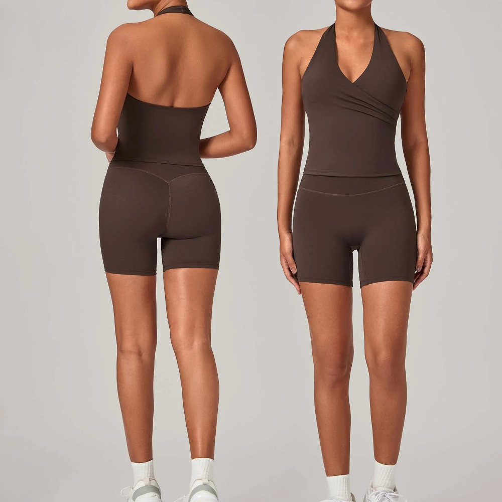 Running Gear Woman - 2ピース レディース ジム ジョギング スポーツセット ハイウエスト