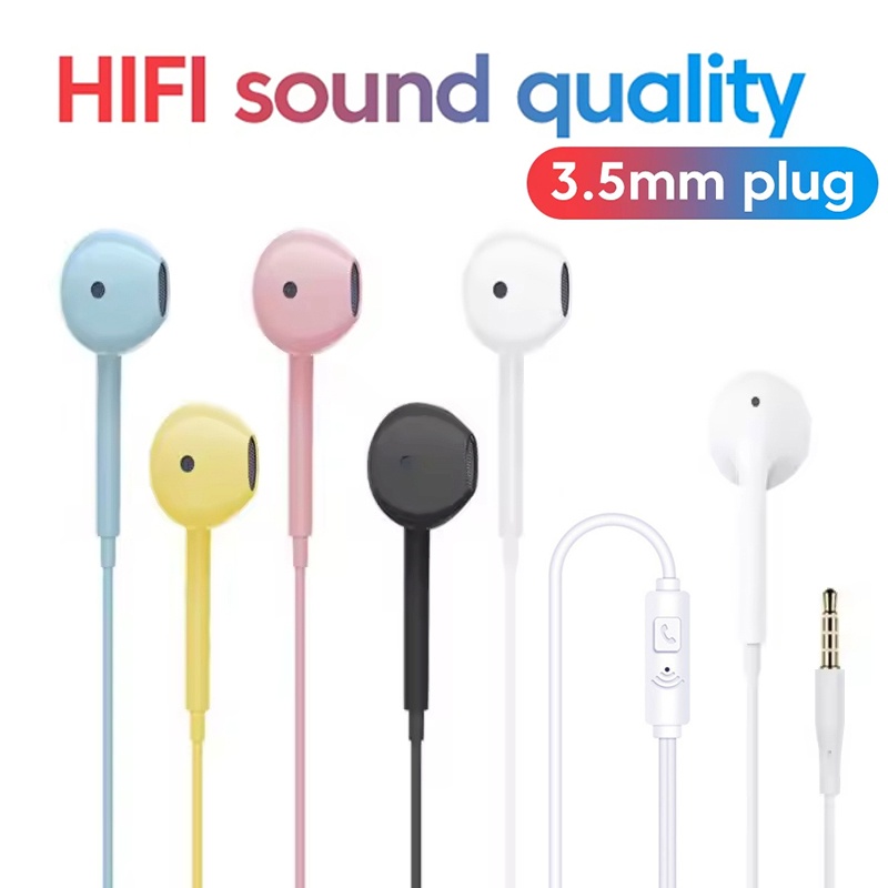 Running Gear Satisfy - ランニングフィットネス音楽機器有線ヘッドセットマイク付き快適スポーツインイヤーフィットクリアコール音楽リスニングXiaomi Huawei電話PC用