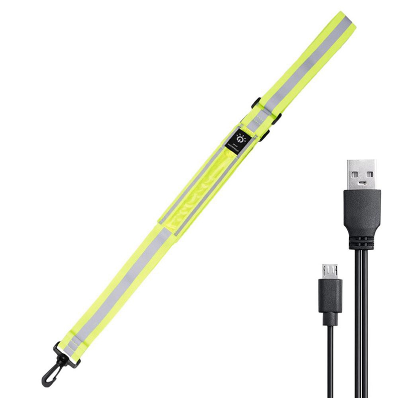 Running Gear At Night - YHOLI-LED 反射ベルトウォーキングギア、夜間歩行者用安全ライト、安全充電式反射ランニングギア