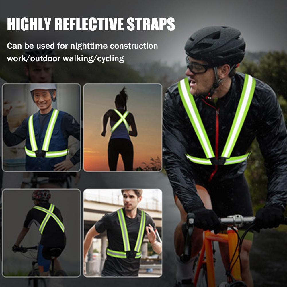 屋外調節可能な安全ベスト夜間ウォーキング用反射ベスト軽量サイ - Running Gear Satisfy のレビューと価格