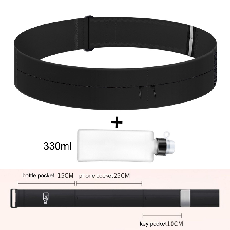 ランニングベルトウエストバッグウォーターボトル付き女性スポー - Running Gear Belt のレビューと価格