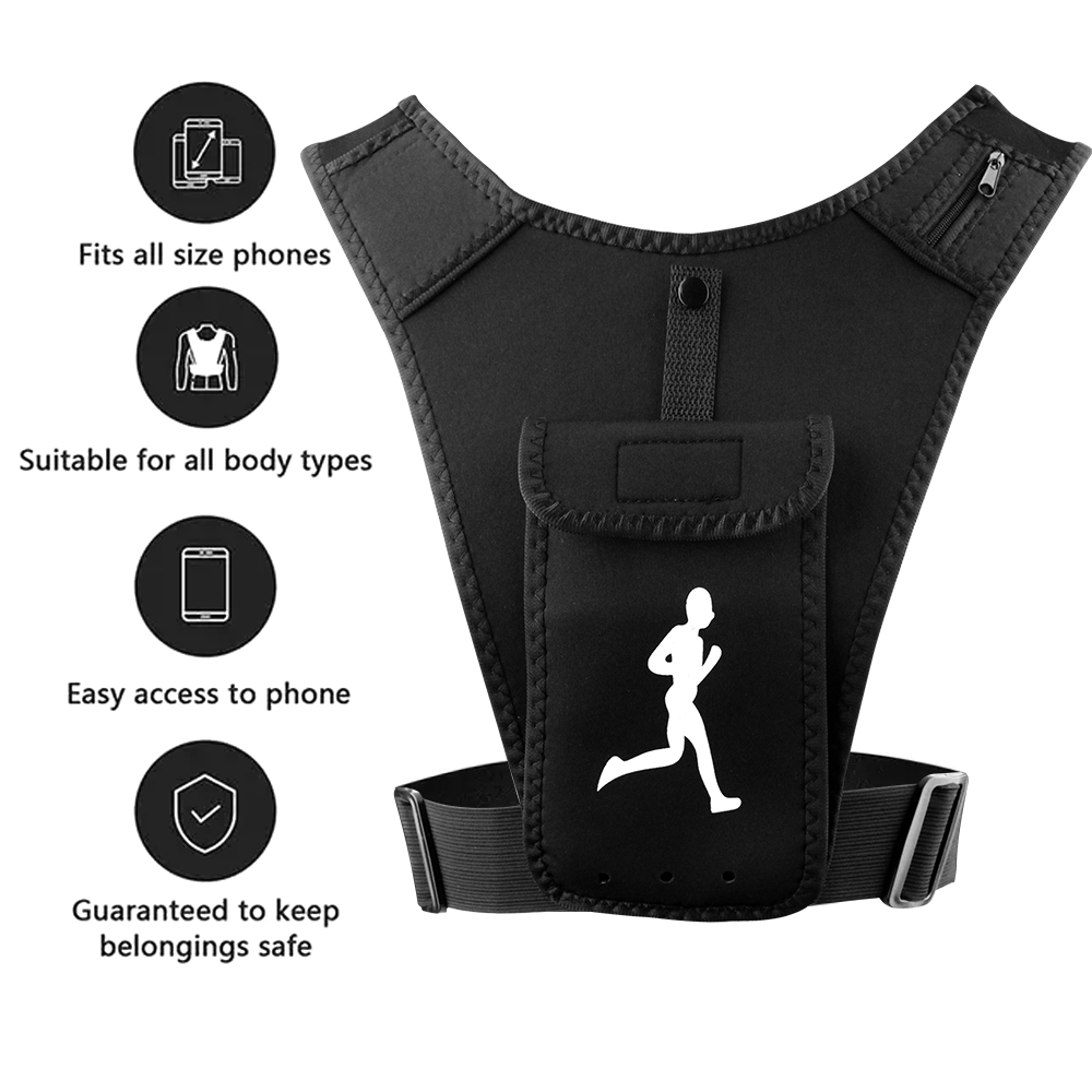 調節可能なランニングベスト電話ホルダー、男性、女性用、携帯電 - Running Gear Satisfy のレビューと価格