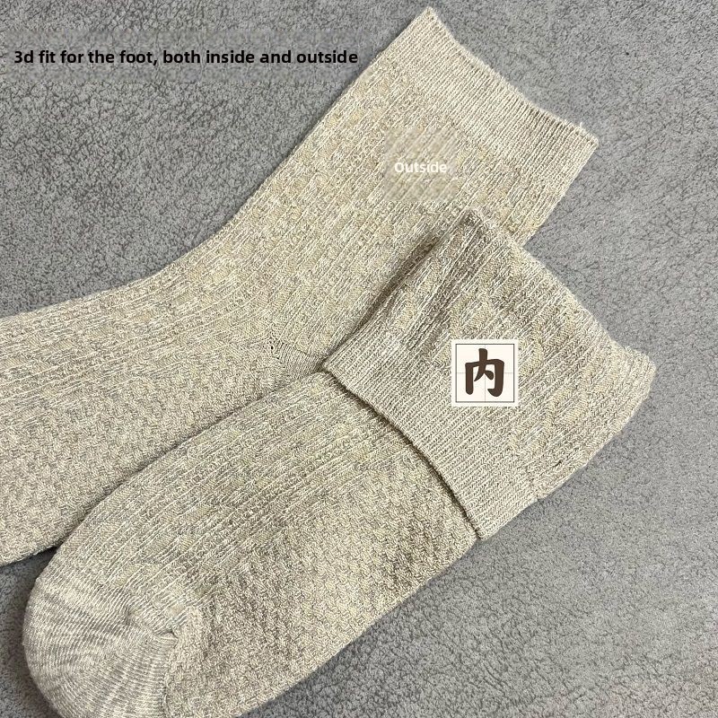 1 ペア麻クルーソックスユニセックスカップルソックス四季通気 - Anti Blister Sock のレビューと価格