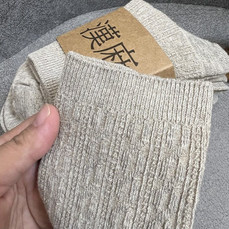 1 ペア麻クルーソックスユニセックスカップルソックス四季通気 - Anti Blister Sock のレビューと価格