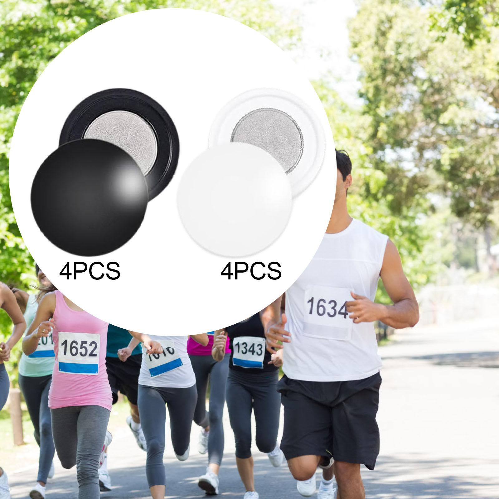 4 ペア磁気レースよだれかけクリップランニングギアランナー用 - Running Gear Satisfy のレビューと価格