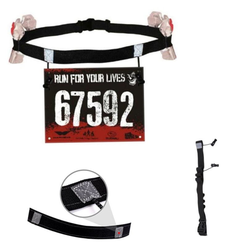 ランニングレースナンバーベルトウエストパックビブホルダートラ - Running Gear Motor のレビューと価格