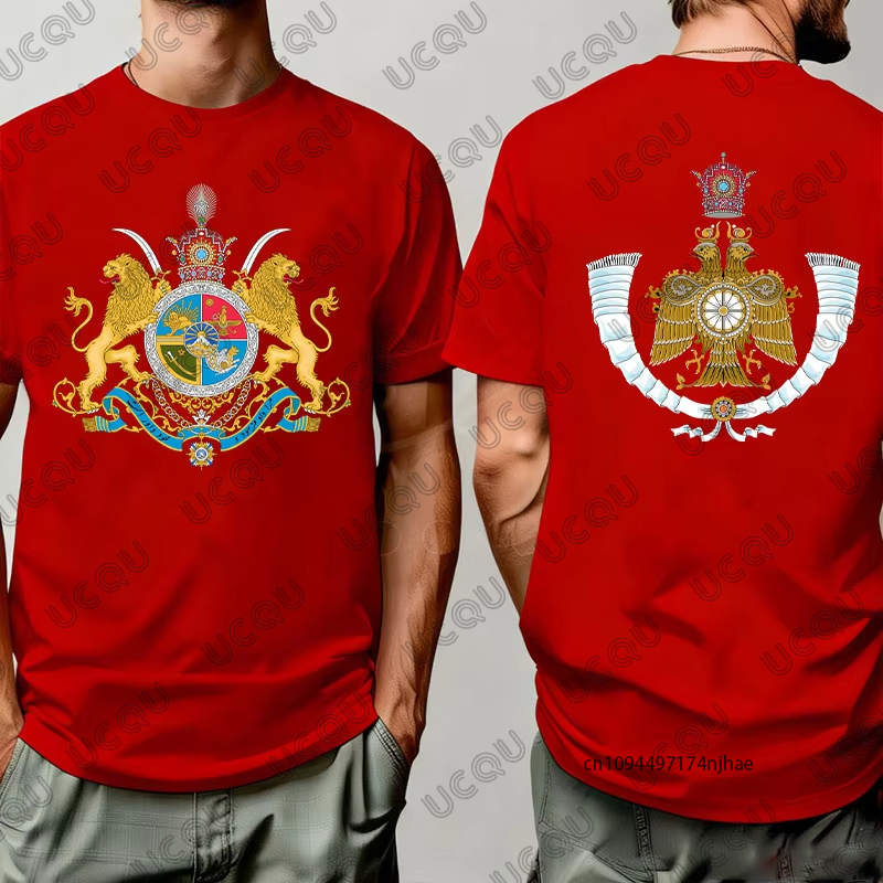 イラン帝国紋章パラヴィグラフィックコットンメンズTシャツ夏半 - Running Gear For Kids のレビューと価格