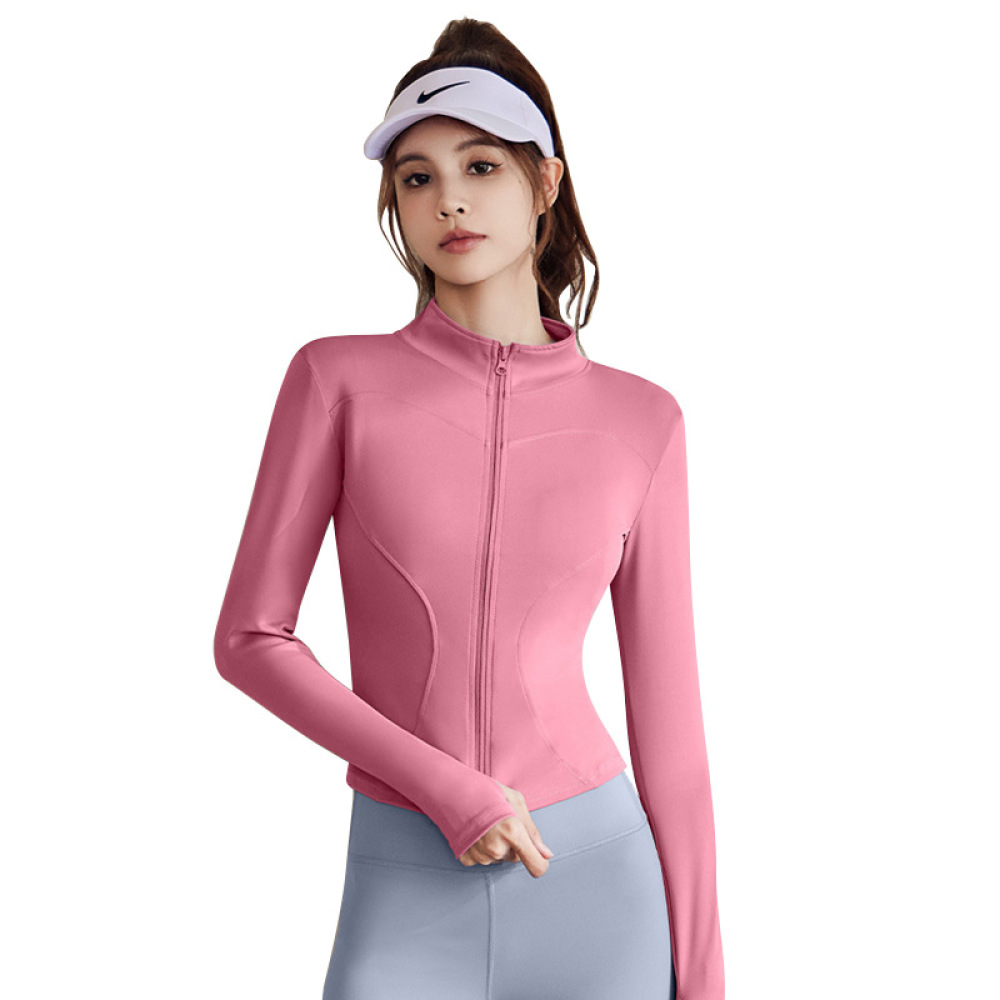 速乾性アスレチックヨガジャケット レディース 長袖 スタンド - Running Gear Long Sleeve のレビューと価格
