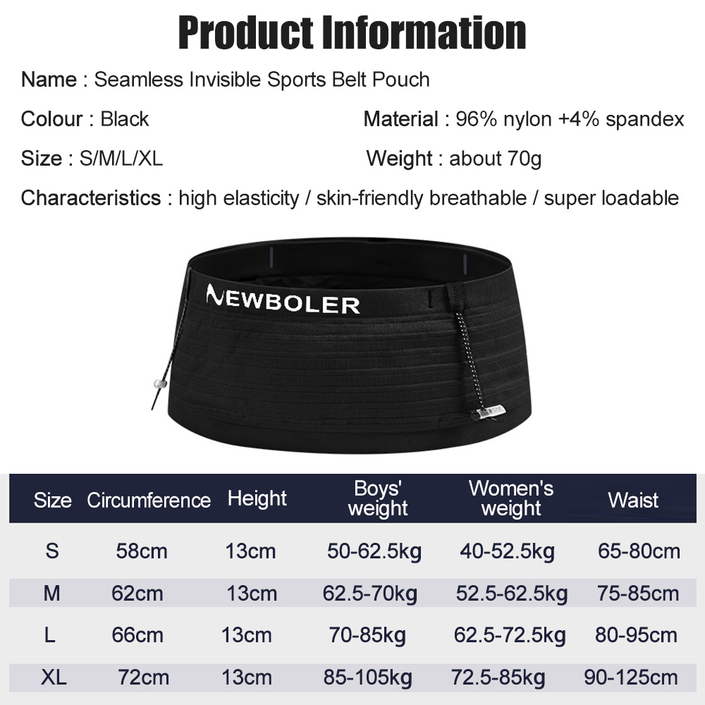 NEWBOLER 弾性スポーツウエストバッグパック軽量ランニ - Running Gear Belt のレビューと価格