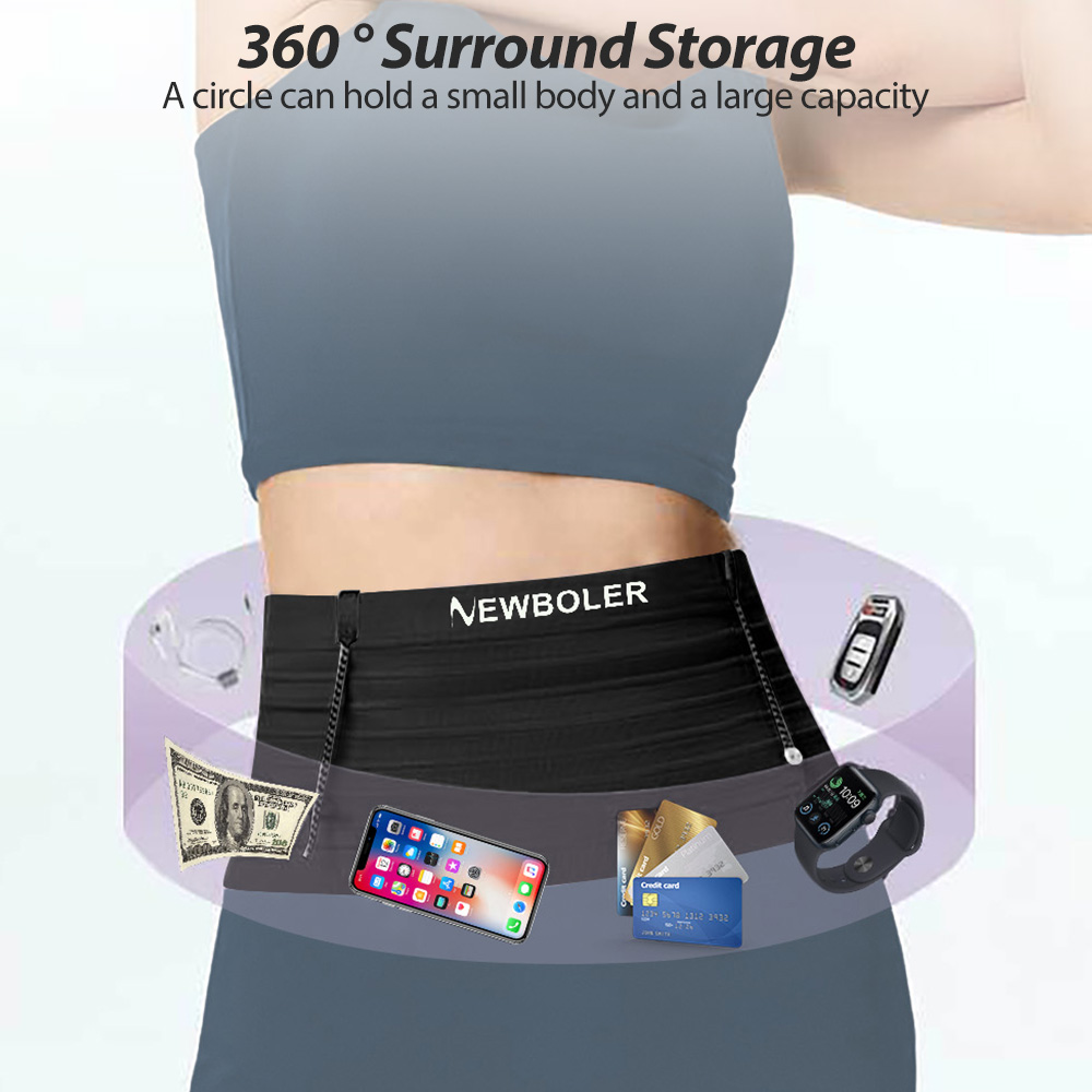 NEWBOLER 弾性スポーツウエストバッグパック軽量ランニ - Running Gear Belt のレビューと価格