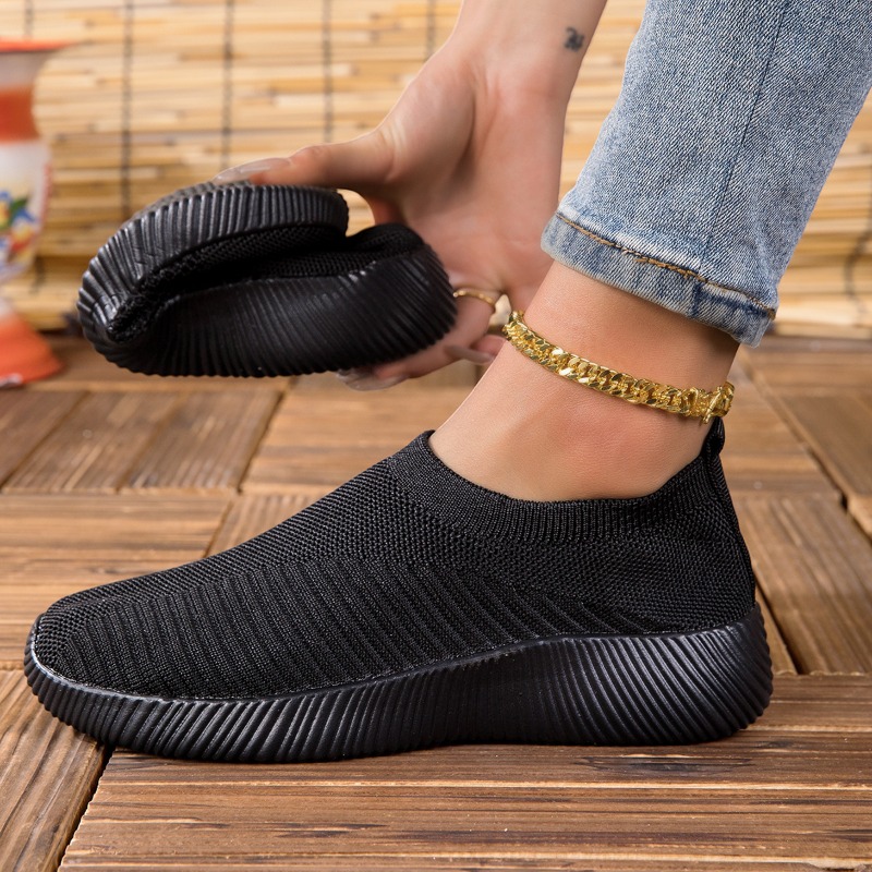 レディーススニーカー 通気性ニットメッシュ 快適フラットレー - Running Gear Woman のレビューと価格
