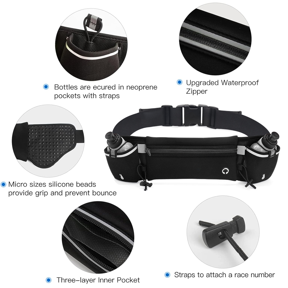 ウォーターボトル付きランニングベルト1個、ファニーパックは7 - Running Gear Belt のレビューと価格