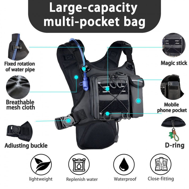 2026年新型タクティカルベストチェストバッグ、2Lウォータ - Running Gear Satisfy のレビューと価格