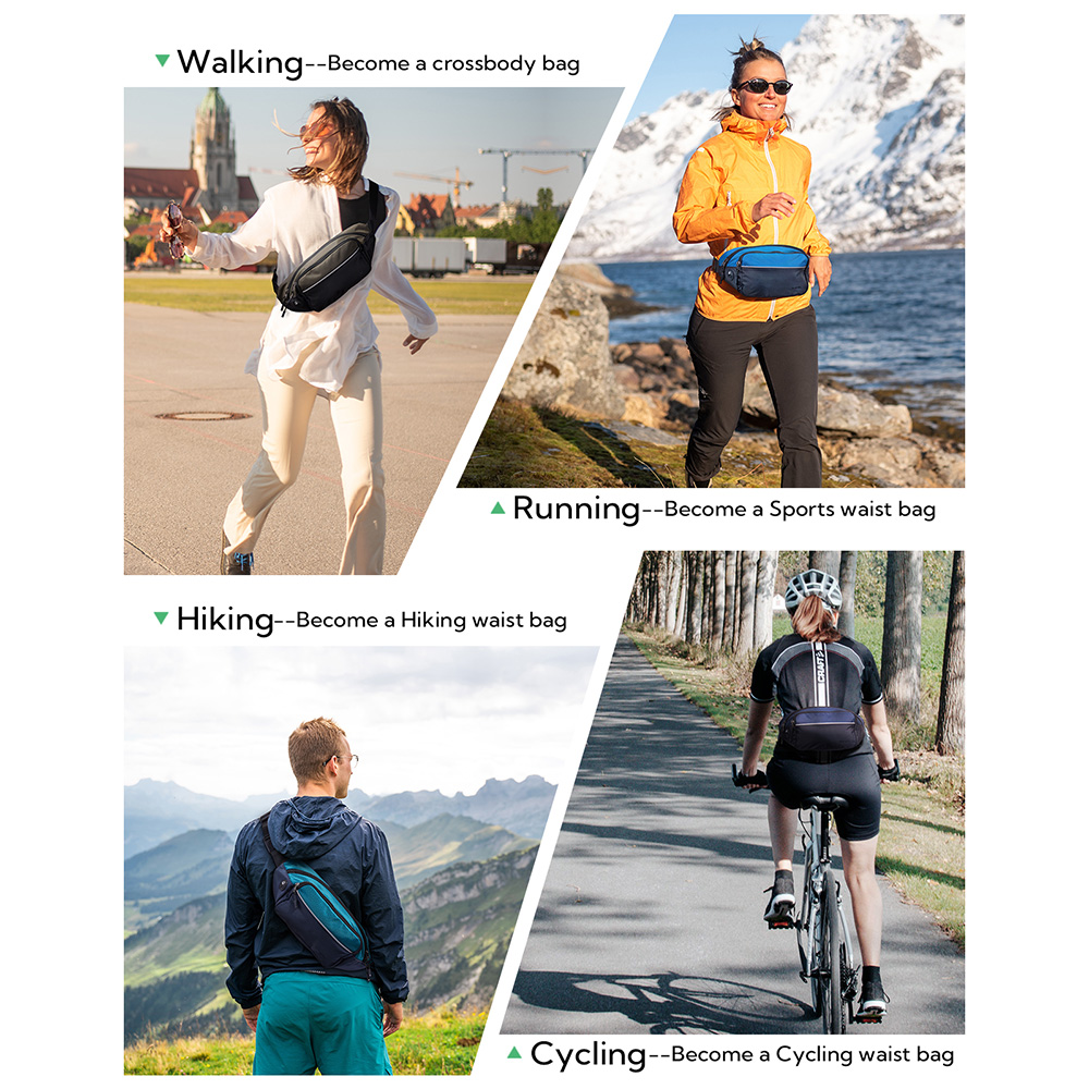 ウォーターフライ-男性と女性のための大きなファニーパック、ク - Running Gear Belt のレビューと価格