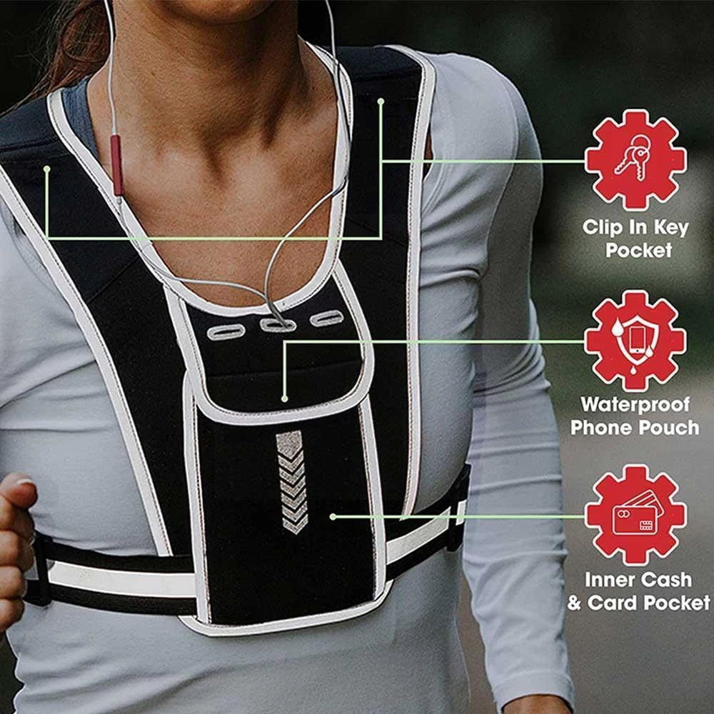 男性と女性のための電話ホルダー付きランニングベスト,防水携帯 - Running Gear Satisfy のレビューと価格
