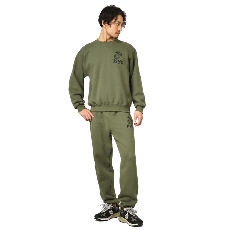 USMC 迷彩柄長袖パーカーとパンツセット 薄手フリース メ - Running Gear Long Sleeve のレビューと価格