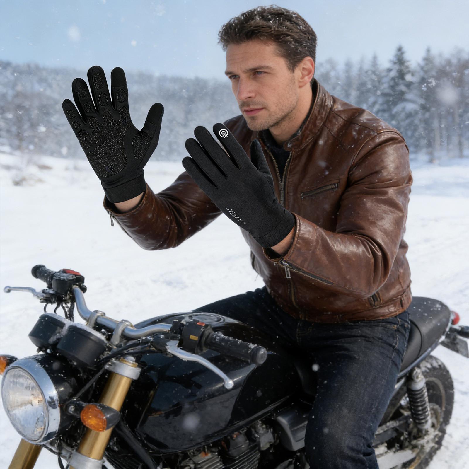 フルフィンガー防寒グローブ 冬用サイクリンググローブ タッチ - Running Gear Cold Weather Men のレビューと価格
