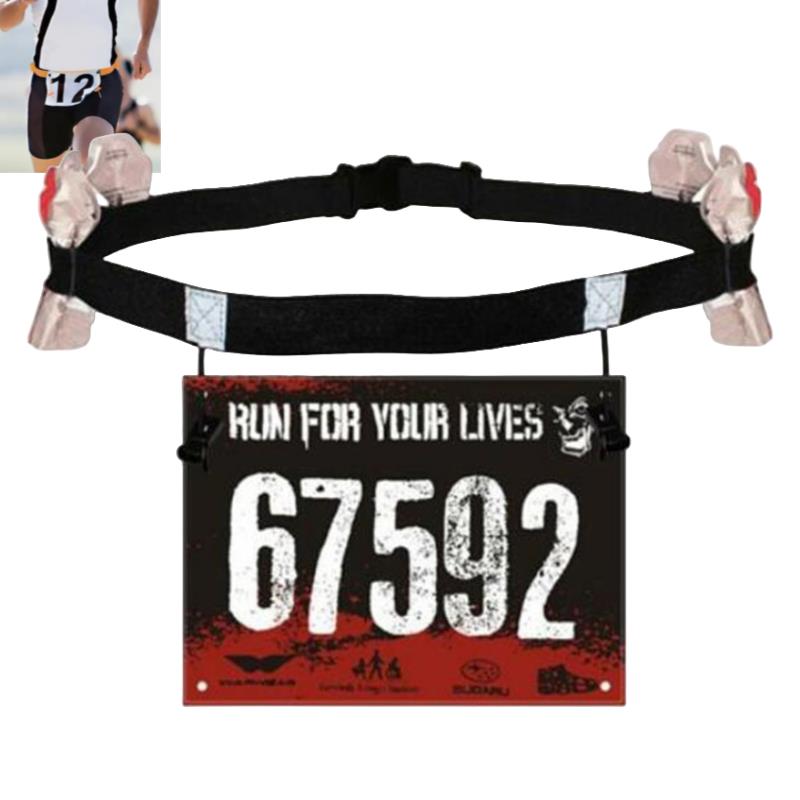 ランニングレースナンバーベルトウエストパックビブホルダートラ - Running Gear Motor のレビューと価格