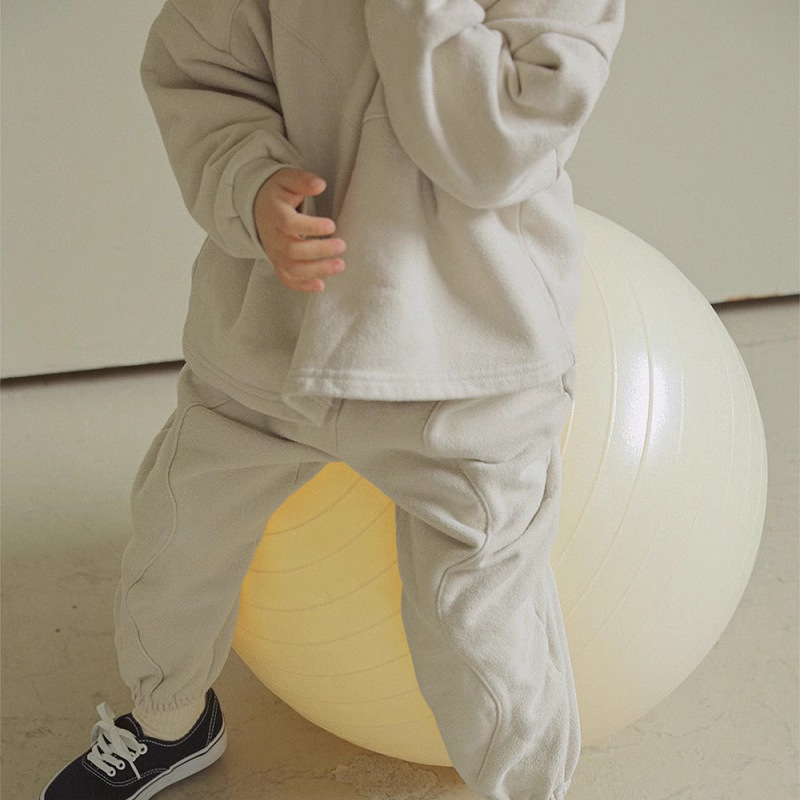 子供用フリーススウェットシャツとパンツ,厚手のスポーツセット - Running Gear For Kids のレビューと価格