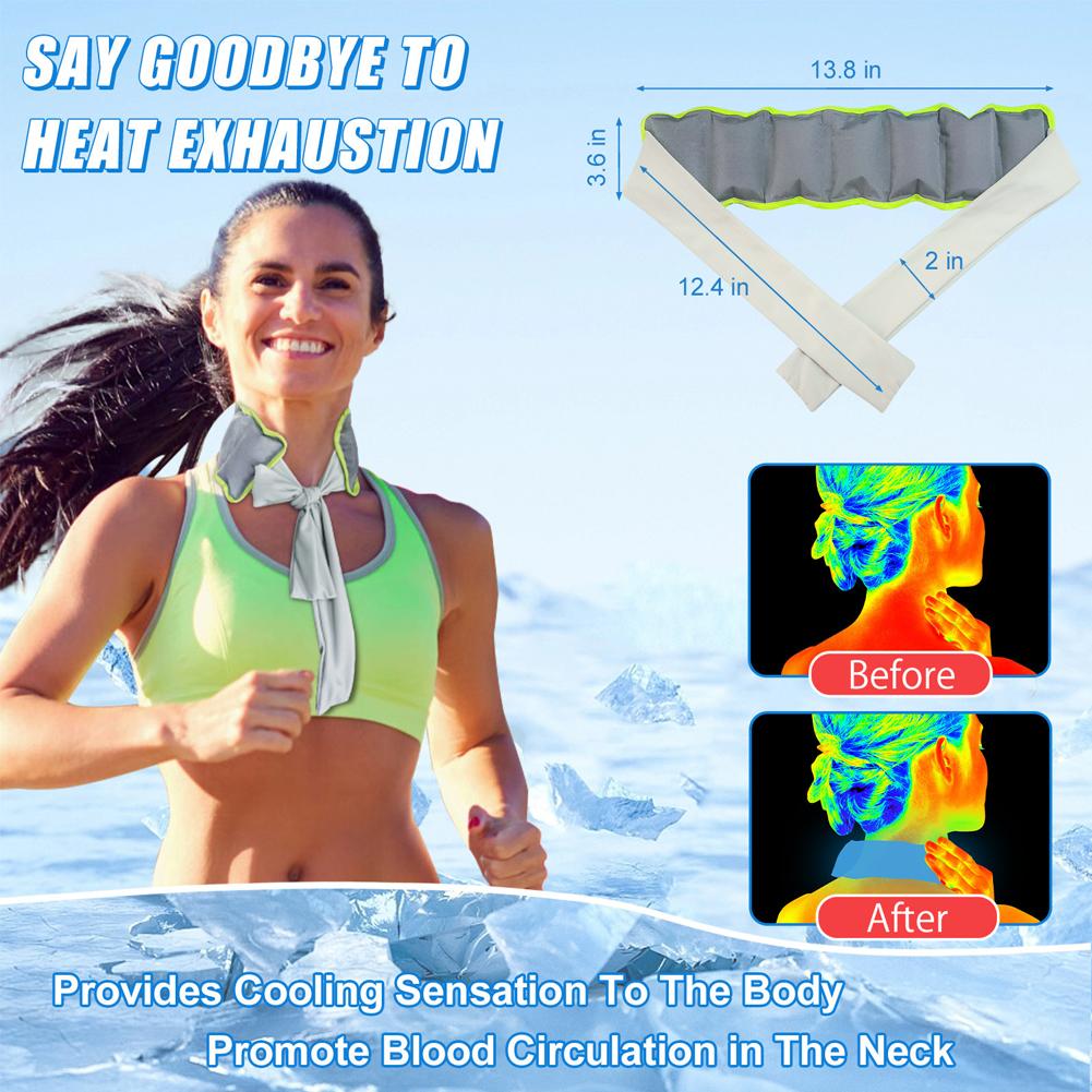 再利用可能な冷却アイスネックラップ、冷感ジェルスカーフ、夏用 - Energy Gel Pack のレビューと価格
