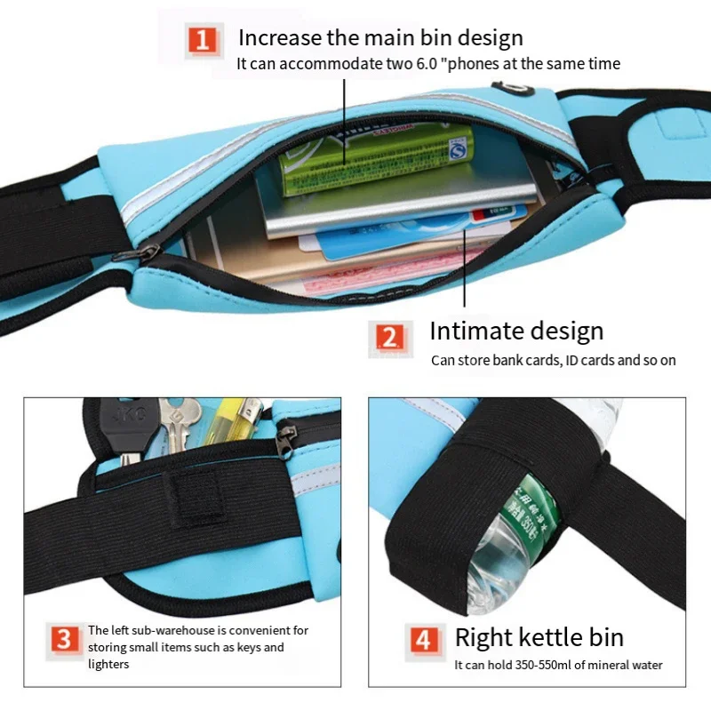 1pc ランニングバッグ女性ウエストバッグベルトバッグ男性ス - Running Gear Belt のレビューと価格